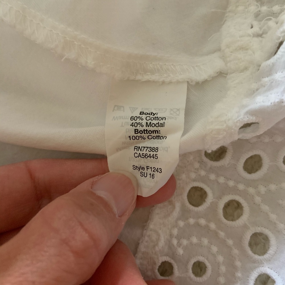 Madewell White Eyelet Balcony Off Shoulder Top - Picture 6 of 8